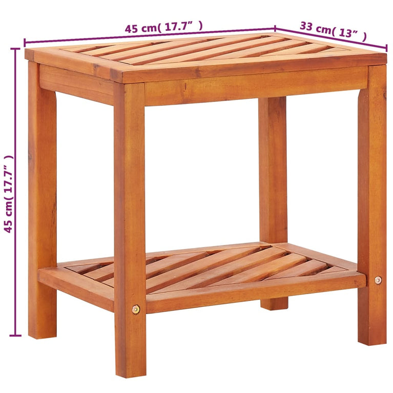 Bijzettafel 45x33x45 cm massief acaciahout MeubelReus