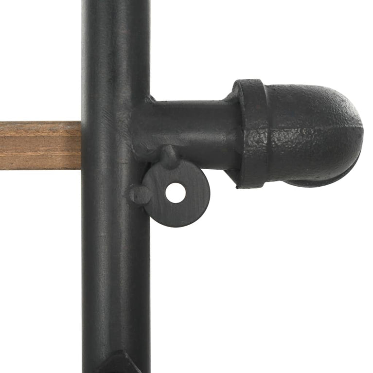 Boekenkast 120x42x180 cm massief vurenhout en staal MeubelReus