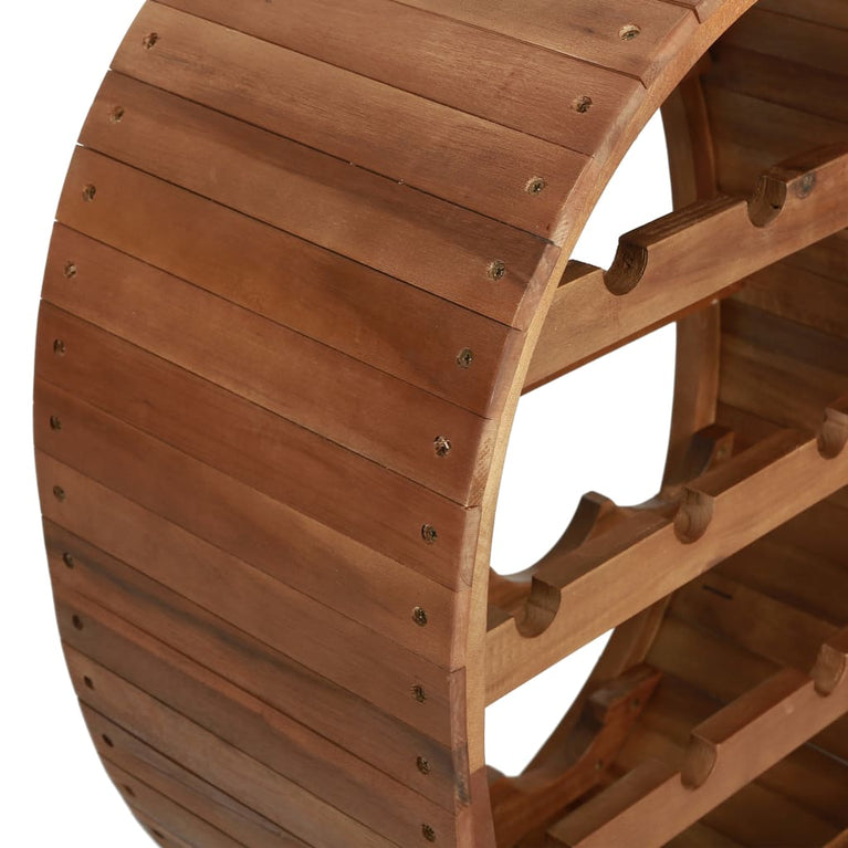 Wijnrek voor 13 flessen massief acaciahout MeubelReus