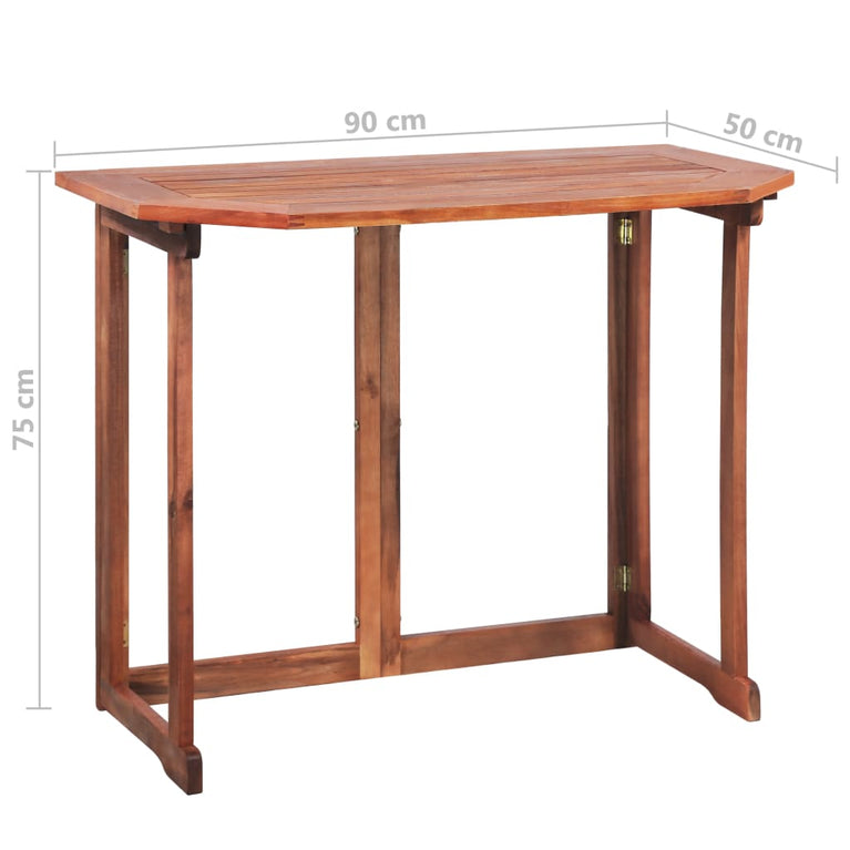 Bistrotafel 90x50x75 cm massief acaciahout MeubelReus