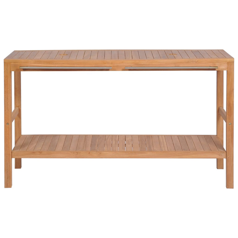 Badkamer wastafelkast 132x45x75 cm massief teakhout MeubelReus