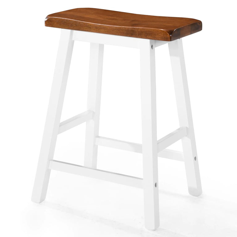 Bartafel- en krukkenset massief hout 5-delig