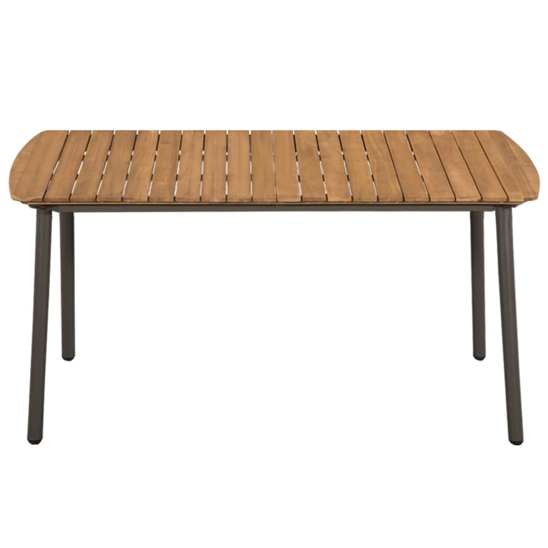 Tuintafel 150x90x72 cm massief acaciahout en staal MeubelReus
