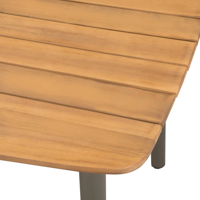Tuintafel 150x90x72 cm massief acaciahout en staal MeubelReus