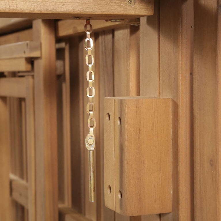 Ligbed inklapbaar massief acaciahout MeubelReus