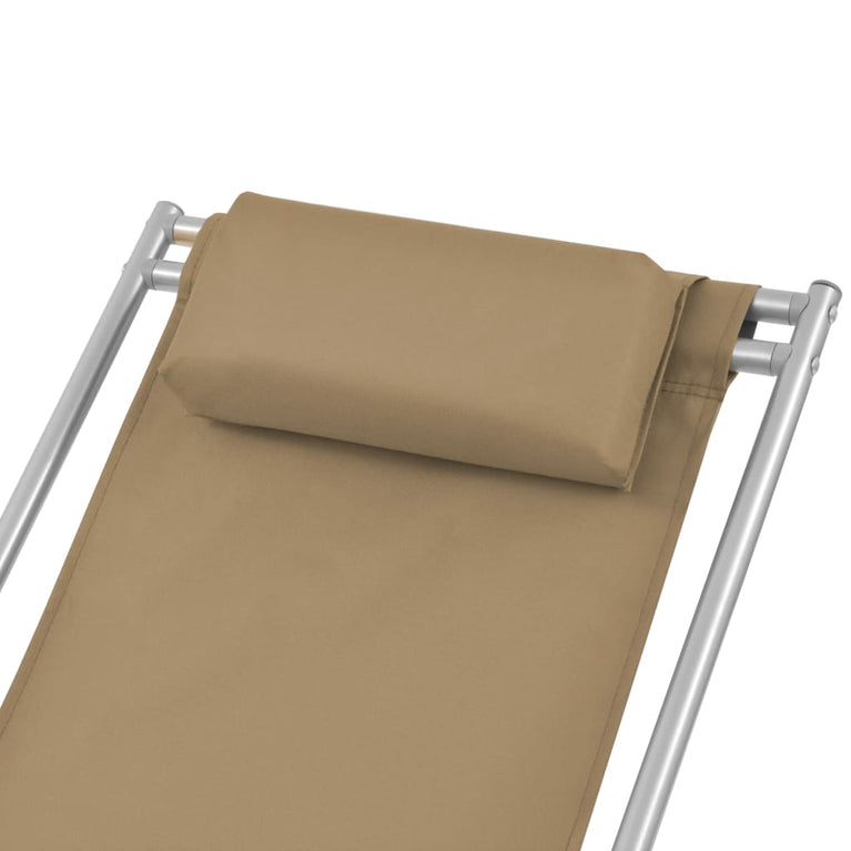 Terrasstoelen verstelbaar 2 st staal taupe MeubelReus