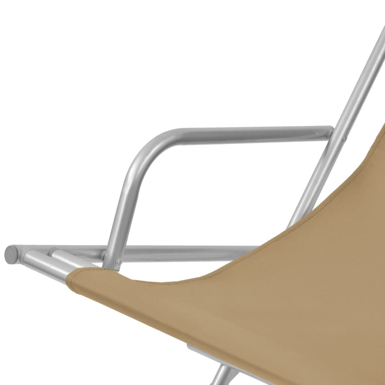 Terrasstoelen verstelbaar 2 st staal taupe MeubelReus