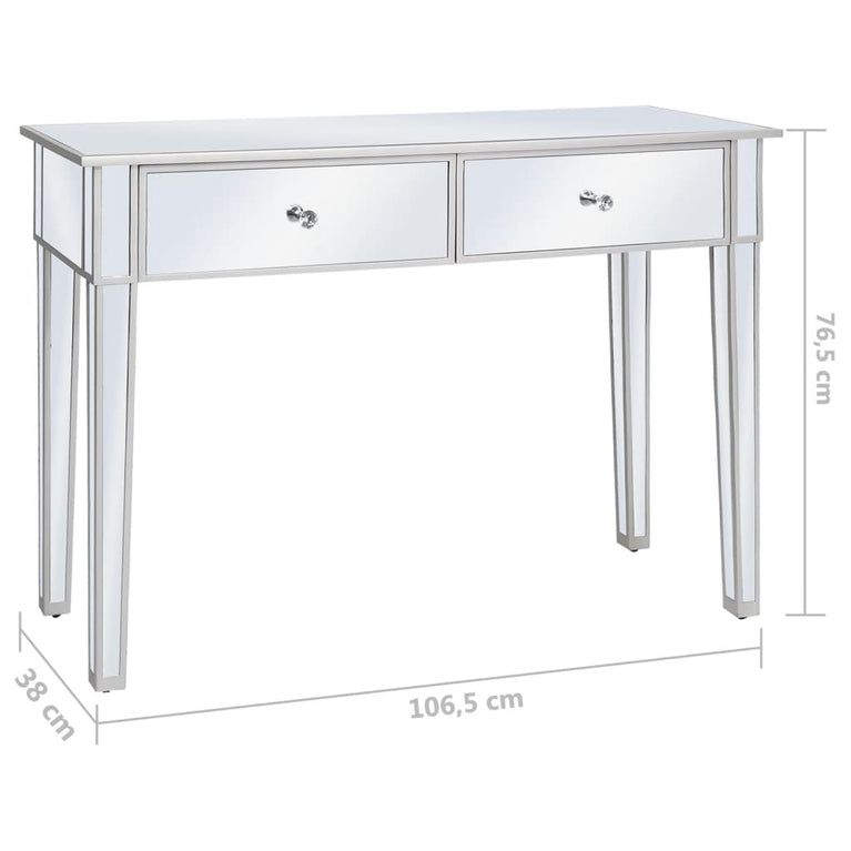 Wandtafel gespiegeld 106,5x38x76,5 cm MDF en glas MeubelReus