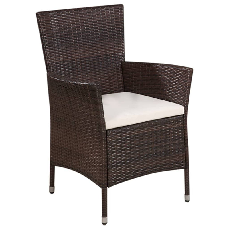 3-delige Bistroset poly rattan bruin MeubelReus