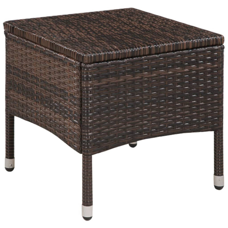 3-delige Bistroset poly rattan bruin MeubelReus