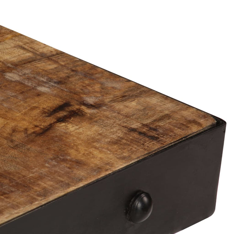 Salontafel op wieltjes 100x60x26 cm massief mangohout MeubelReus