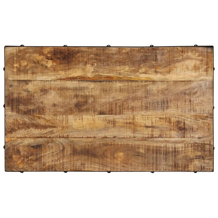 Salontafel op wieltjes 100x60x26 cm massief mangohout MeubelReus