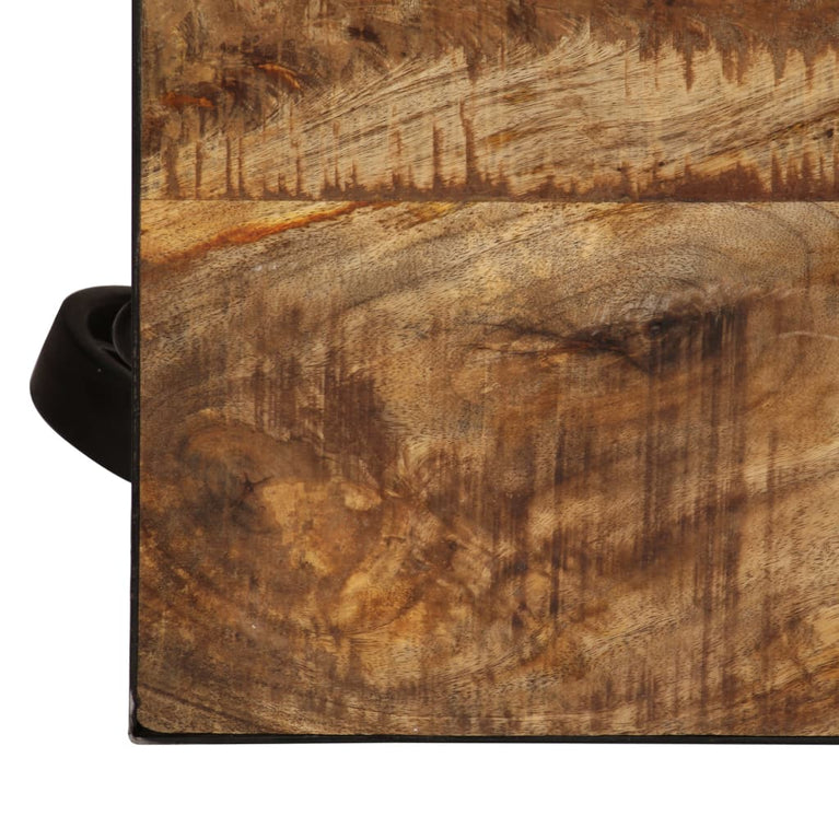 Salontafel op wieltjes 100x60x26 cm massief mangohout MeubelReus