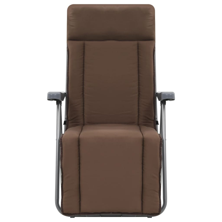 Tuinstoelen met kussen inklapbaar 2 st bruin MeubelReus