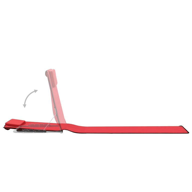 Strandmatten inklapbaar 2 st staal en stof rood MeubelReus