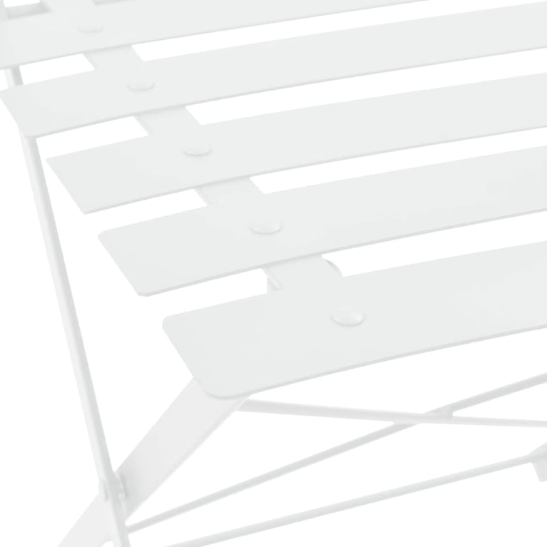 3-delige Bistroset staal wit MeubelReus