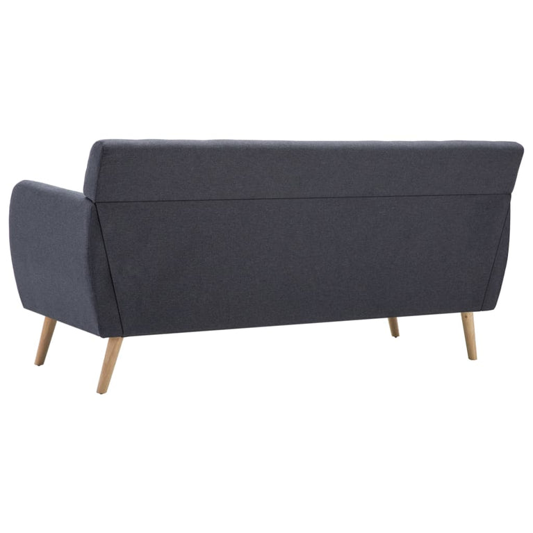 Driezitsbank 172x70x82 cm stof donkergrijs MeubelReus