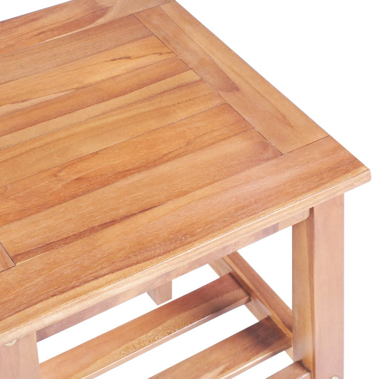 Salontafel vierkant 40x40x50 cm massief teakhout MeubelReus