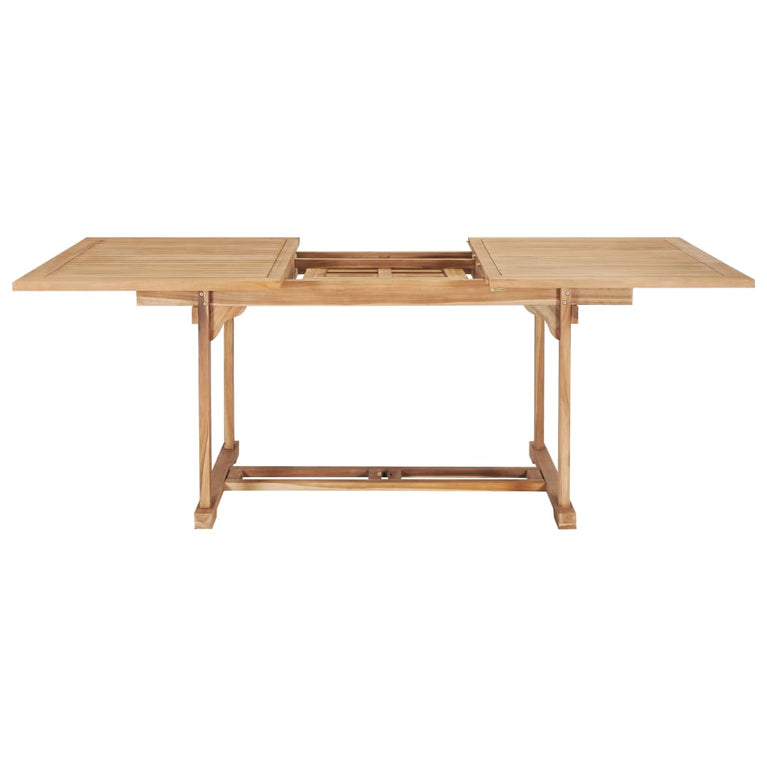 Tuintafel verlengbaar 150-200x100x75 cm massief teakhout MeubelReus