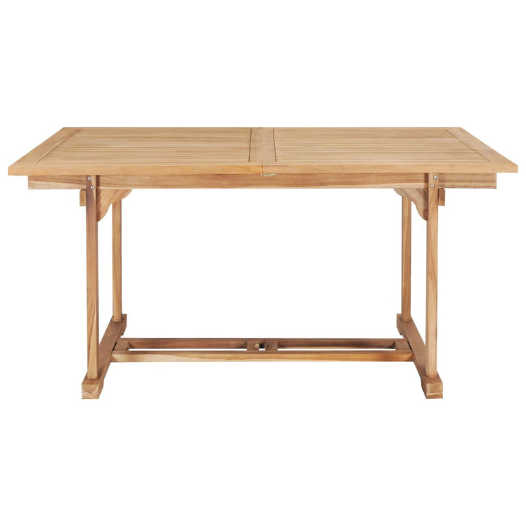 Tuintafel verlengbaar 150-200x100x75 cm massief teakhout MeubelReus