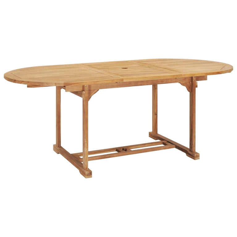 Tuintafel verlengbaar 150-200x100x75 cm massief teakhout MeubelReus