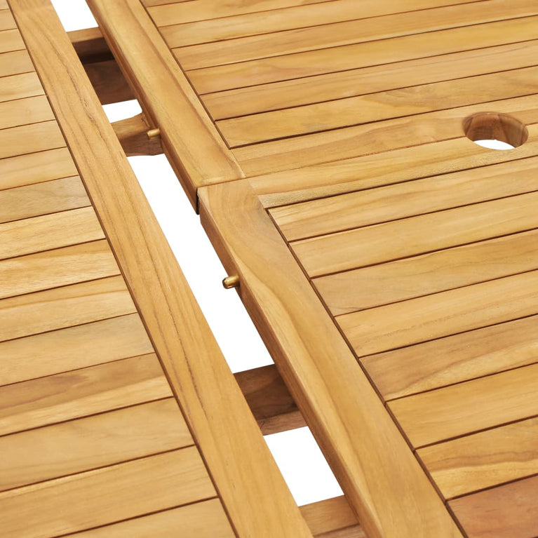 Tuintafel verlengbaar 150-200x100x75 cm massief teakhout MeubelReus