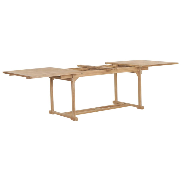 Tuintafel verlengbaar 180-280x100x75 cm massief teakhout MeubelReus
