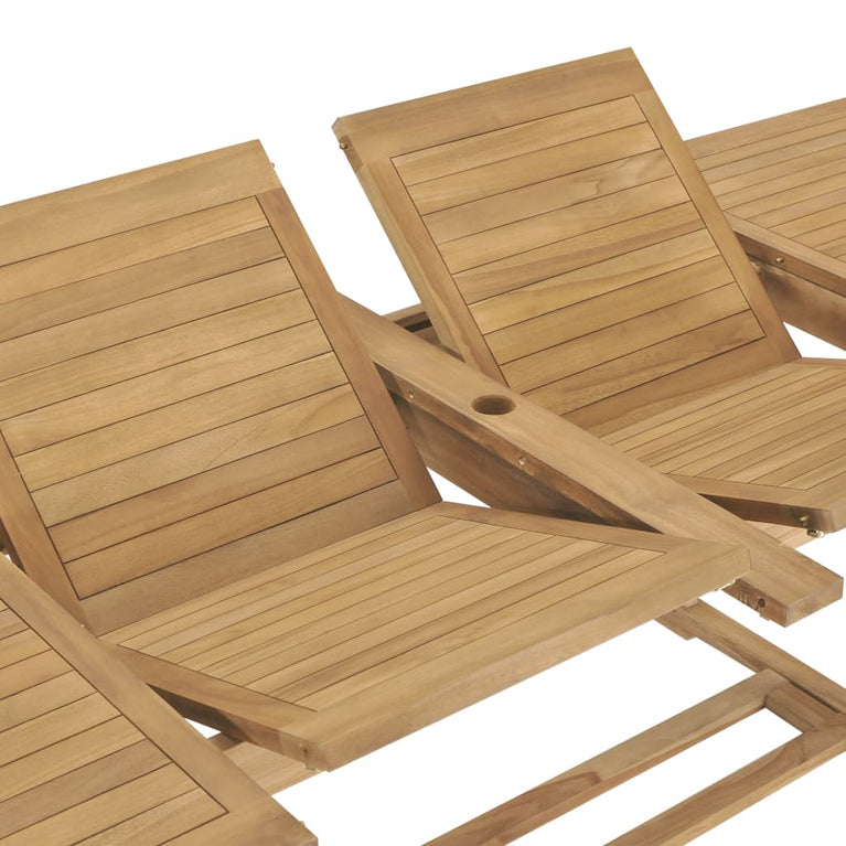 Tuintafel verlengbaar 180-280x100x75 cm massief teakhout MeubelReus