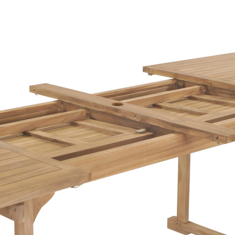 Tuintafel verlengbaar 180-280x100x75 cm massief teakhout MeubelReus
