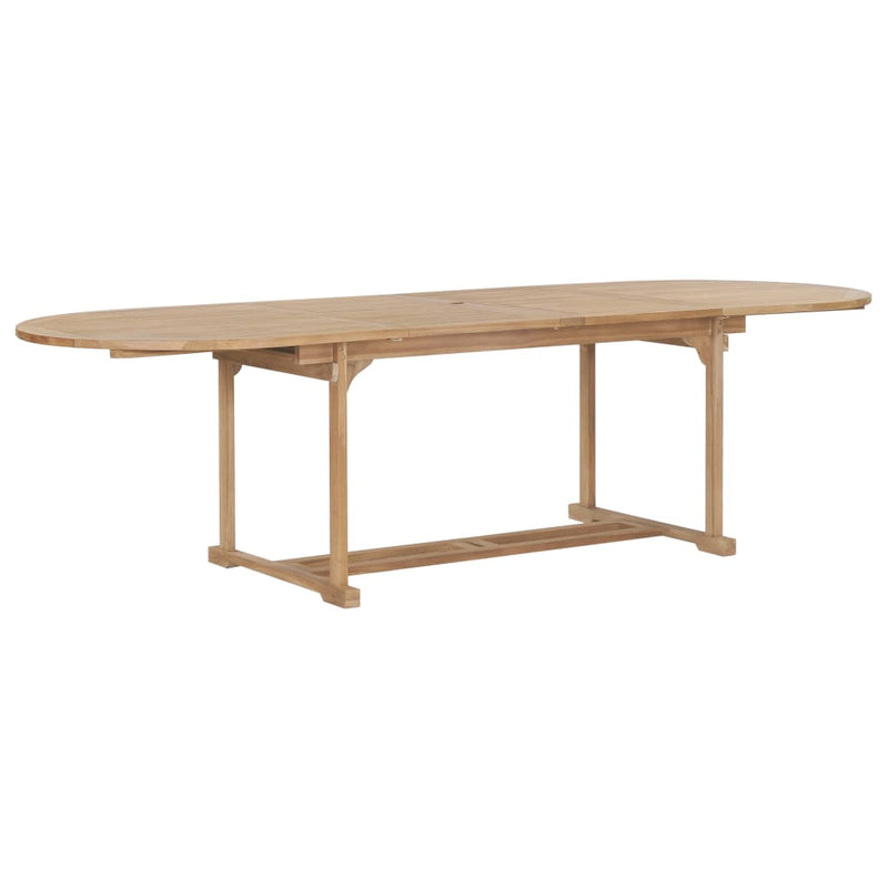 Tuintafel verlengbaar ovaal 180-280x100x75 cm massief teakhout MeubelReus