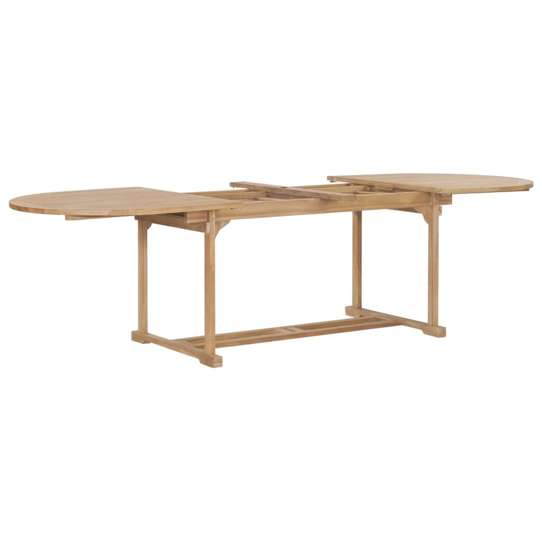 Tuintafel verlengbaar ovaal 180-280x100x75 cm massief teakhout MeubelReus