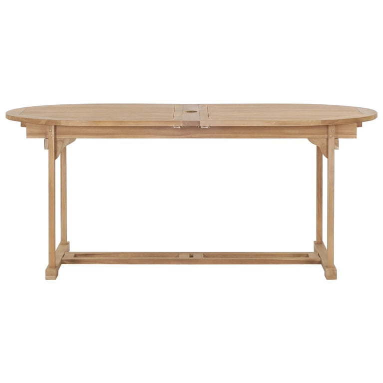Tuintafel verlengbaar ovaal 180-280x100x75 cm massief teakhout MeubelReus