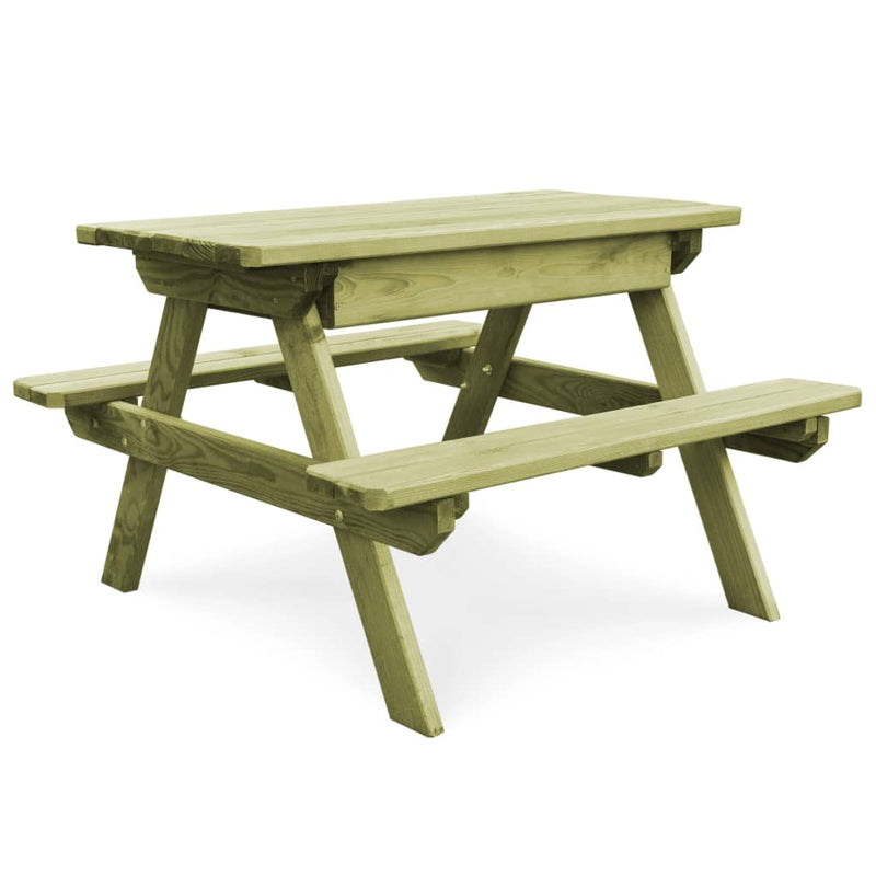 Picknicktafel met banken 90x90x58 cm geïmpregneerd grenenhout MeubelReus