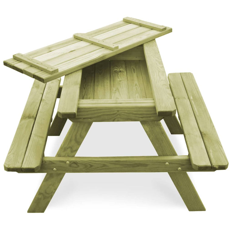 Picknicktafel met banken 90x90x58 cm geïmpregneerd grenenhout MeubelReus
