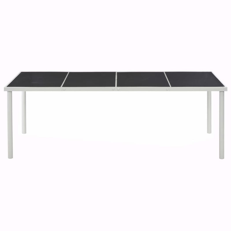 Tuintafel 220x90x74,5 cm staal zwart MeubelReus