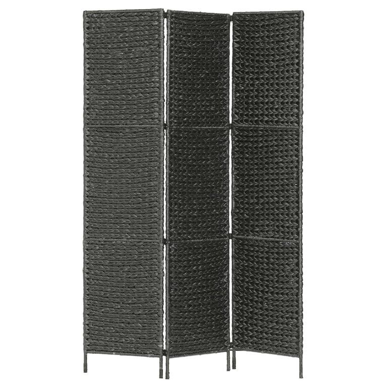Kamerscherm met 3 panelen 116x160 cm waterhyacint zwart MeubelReus