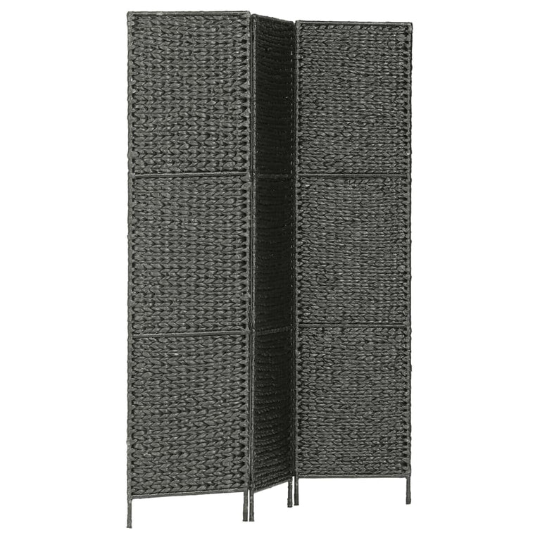 Kamerscherm met 3 panelen 116x160 cm waterhyacint zwart MeubelReus