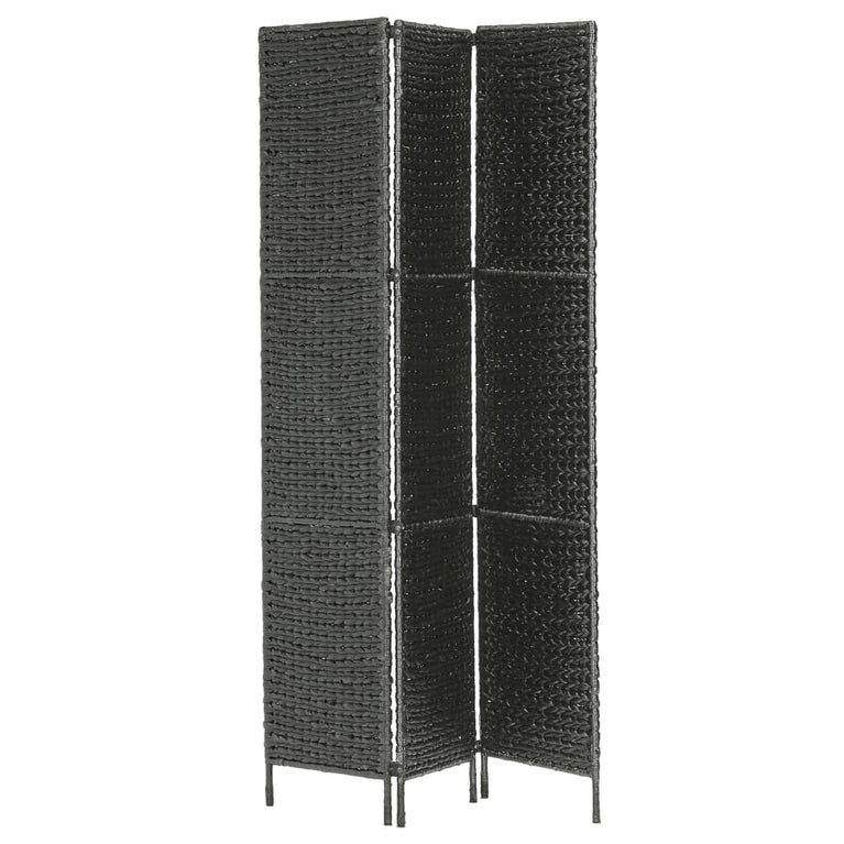 Kamerscherm met 3 panelen 116x160 cm waterhyacint zwart MeubelReus