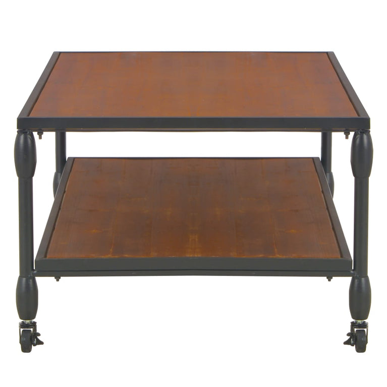 Salontafel met schap 120x60x40 cm massief vurenhout MeubelReus
