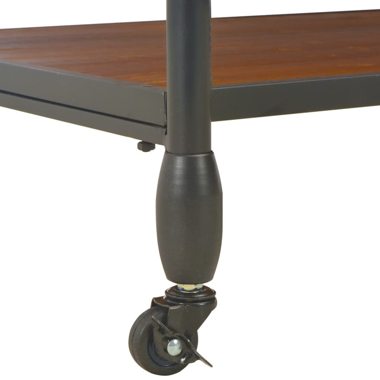 Salontafel met schap 120x60x40 cm massief vurenhout MeubelReus