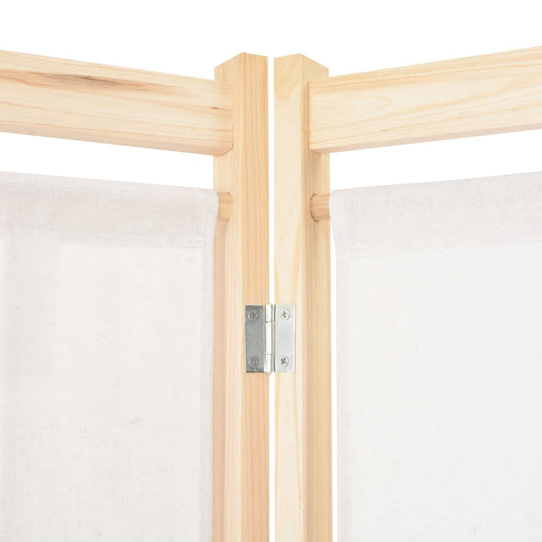 Kamerscherm met 6 panelen 240x170x4 cm stof crème MeubelReus