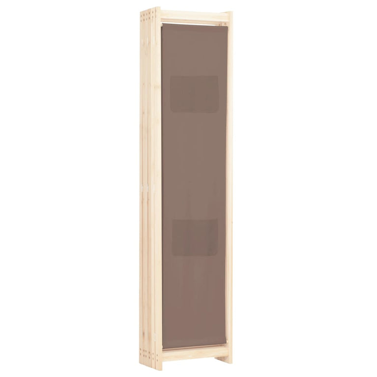 Kamerscherm met 6 panelen 240x170x4 cm stof bruin MeubelReus