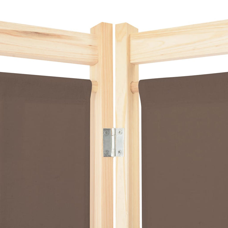 Kamerscherm met 6 panelen 240x170x4 cm stof bruin MeubelReus