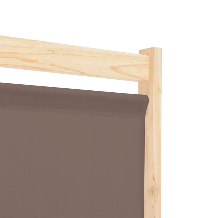 Kamerscherm met 6 panelen 240x170x4 cm stof bruin MeubelReus