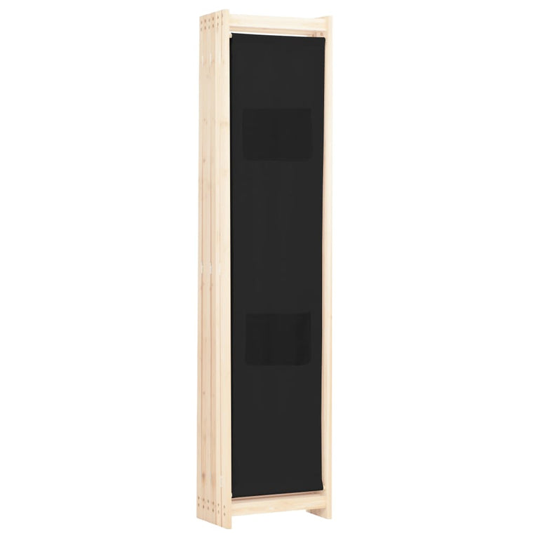 Kamerscherm met 6 panelen 240x170x4 cm stof zwart MeubelReus