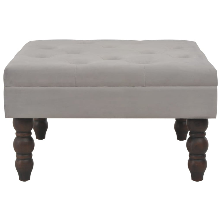 Kruk 60x60x36 cm fluweel donkergrijs MeubelReus