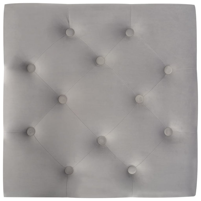 Kruk 60x60x36 cm fluweel donkergrijs MeubelReus