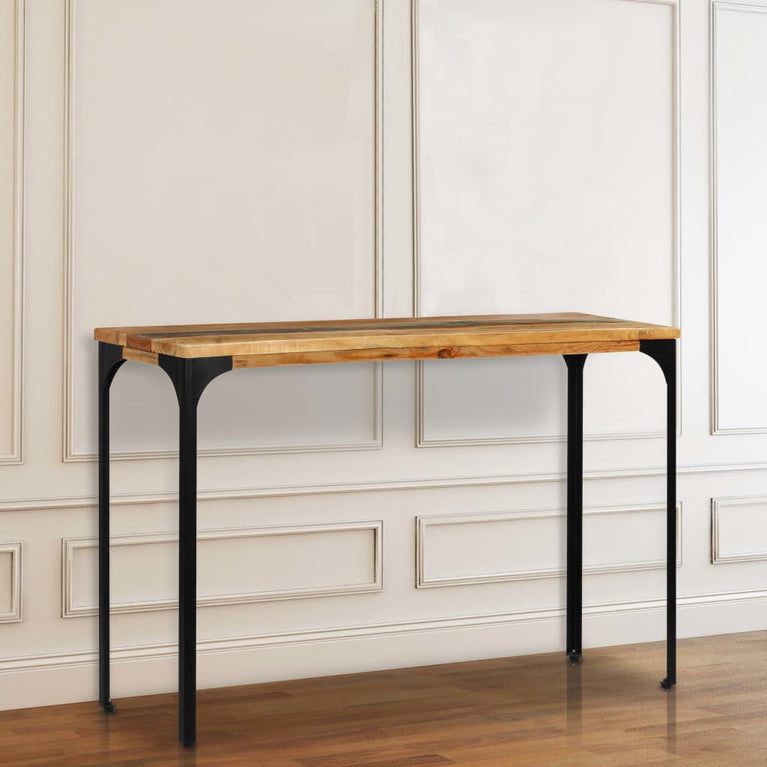 Wandtafel 120x35x76 cm massief gerecycled hout MeubelReus