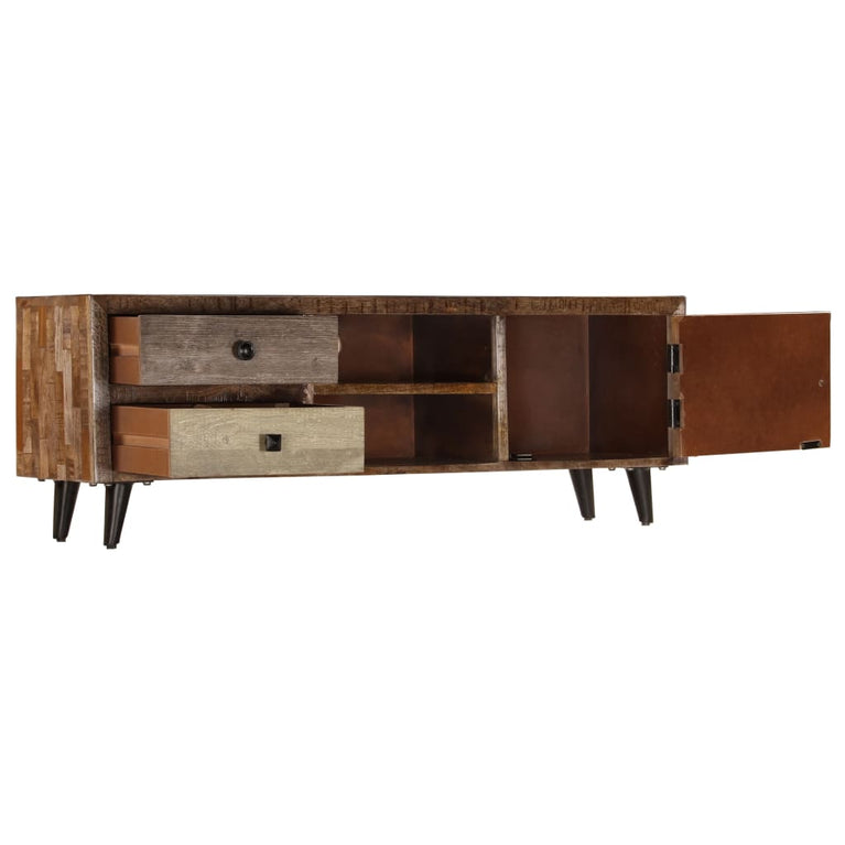 Tv-meubel 118x30x40 cm massief mangohout MeubelReus