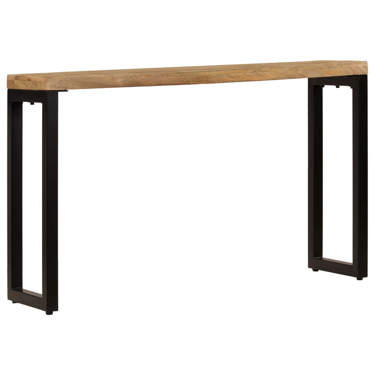 Wandtafel 120x35x76 cm massief mangohout en staal MeubelReus